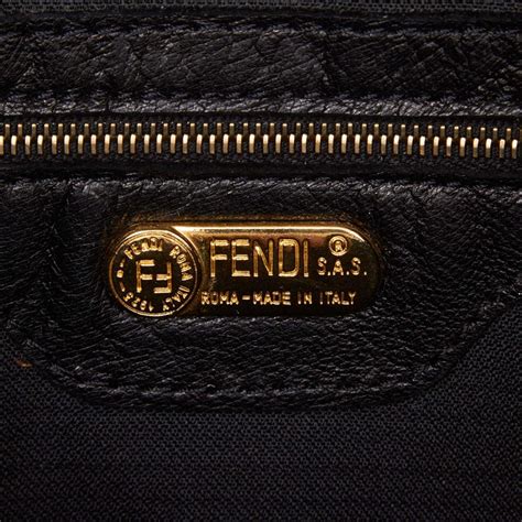 Fendi: Black Leather T